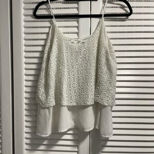Alya White Lace Camisole Top